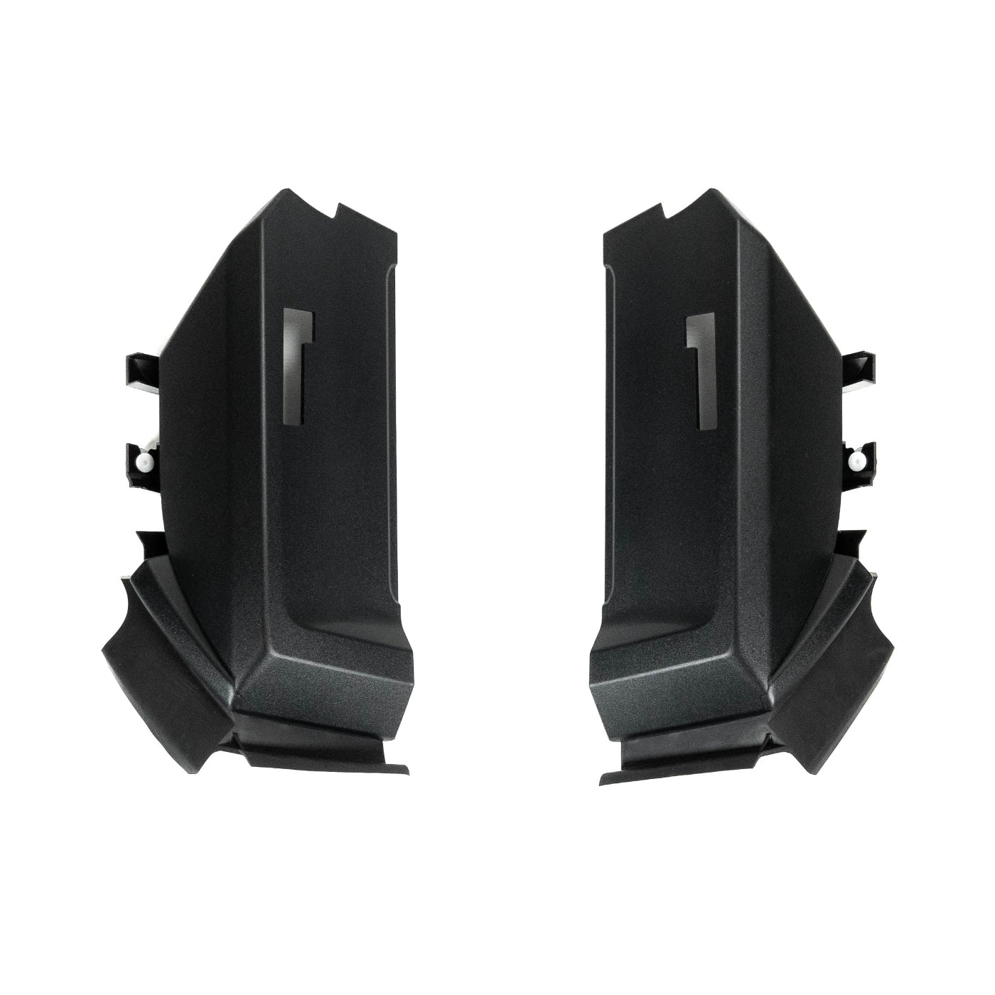SDHQ Built 2024-2025 GX550 Laser-Cut A-Pillar Cowl Panels | Matte Black display of included parts 