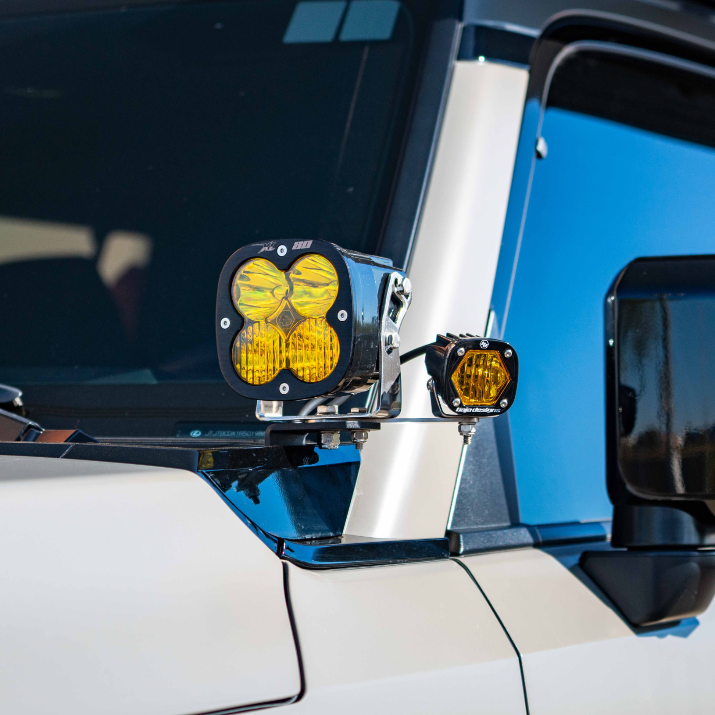 SDHQ Built '24-25 GX550 A-Pillar Light Mounts installed 