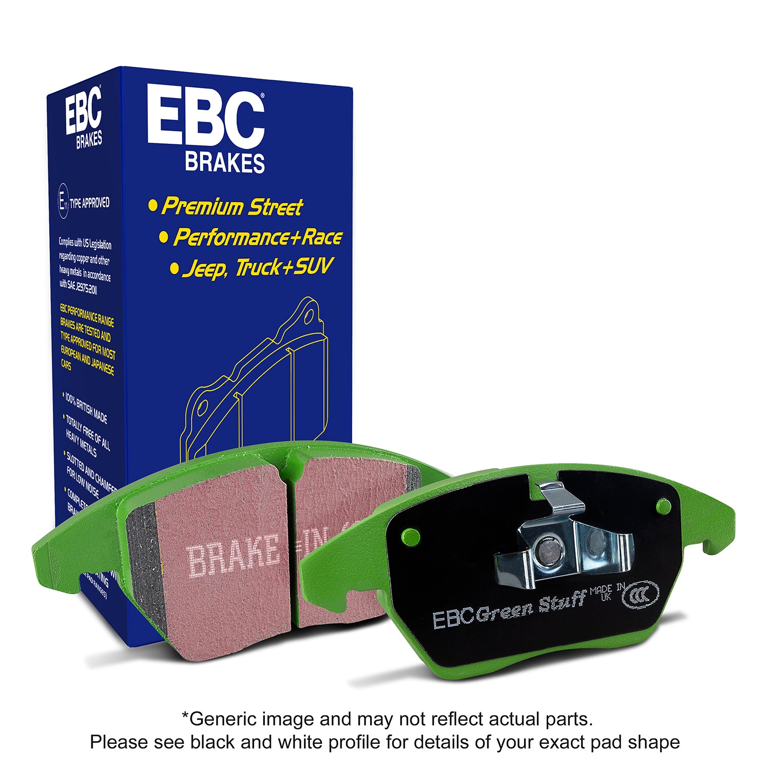 '10-14 Ford Raptor EBC 6000 Greenstuff-Rear Brakepads