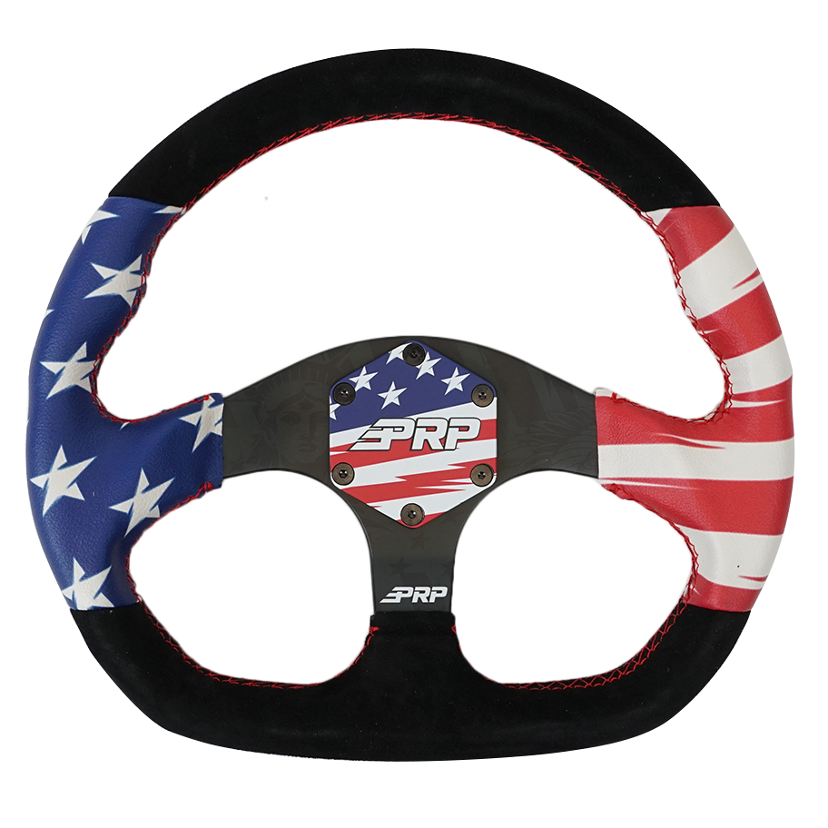 PRP Steering Wheel Center Cap (New Glory Stars and Stripes) Front View