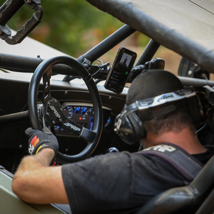 PRP Deep Dish Leather Steering Wheel Front View