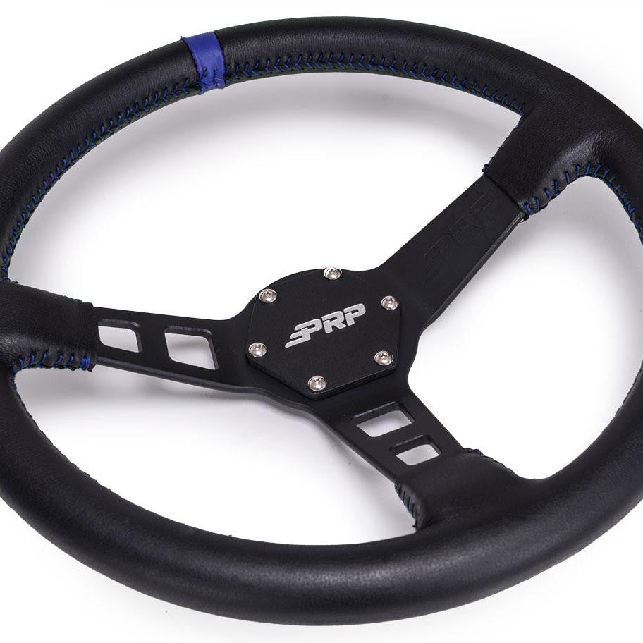 PRP Deep Dish Leather Steering Wheel Front View