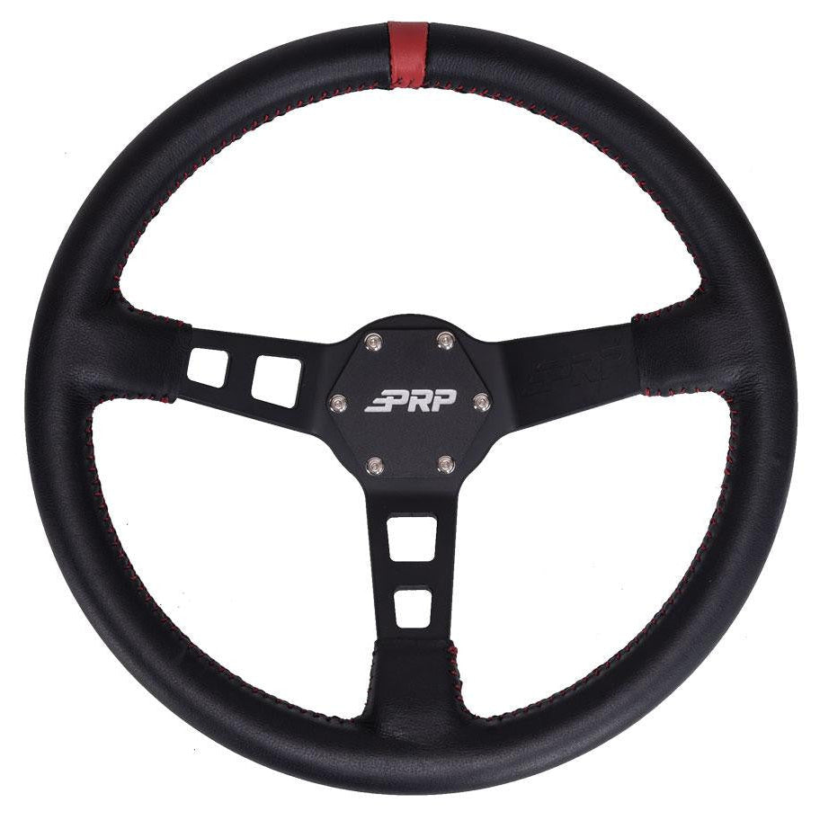 PRP Deep Dish Leather Steering Wheel Front View