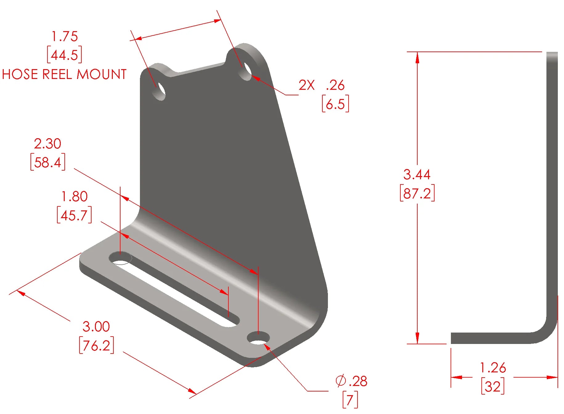 Apex Designs Universal Mounting Bracket- Display of Measurements