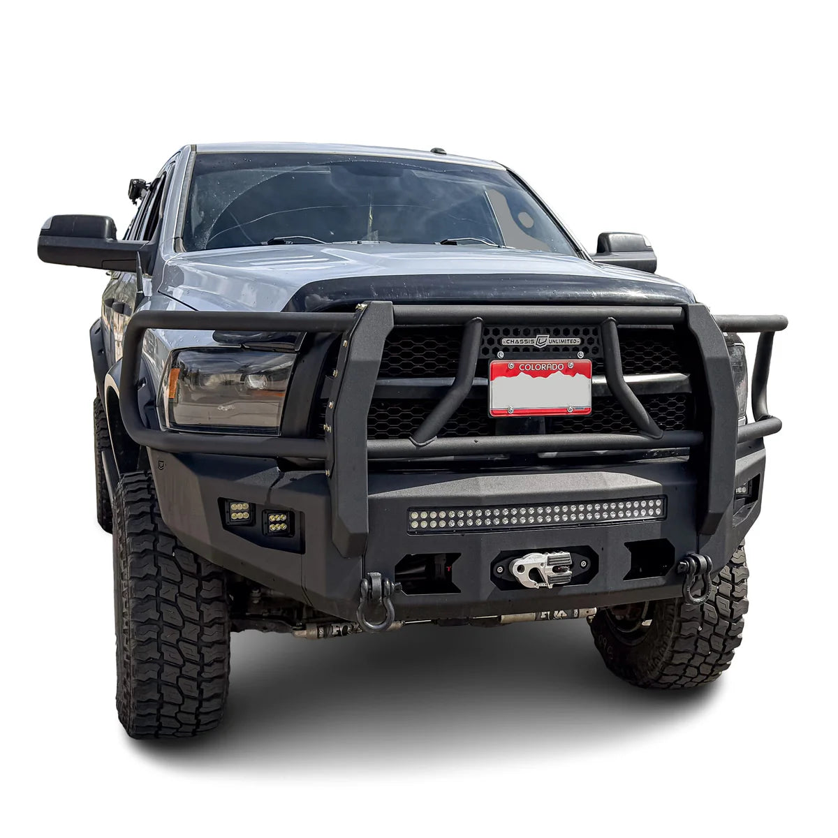 2010-2018 RAM 2500/3500 ATTITUDE FRONT WINCH BUMPER W/ GUARD Front View