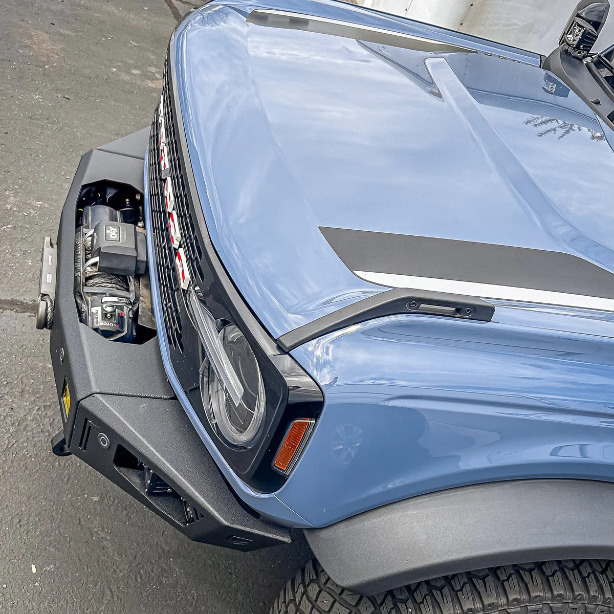 2021-2023 FORD BRONCO FRONT OCTANE WINCH BUMPER Front View