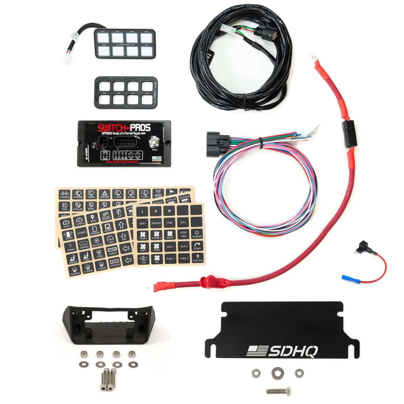 2020-2023 Jeep JT EcoDiesel/V8 SDHQ Built Complete Switch-Pros SP-9100 Mounting Kit