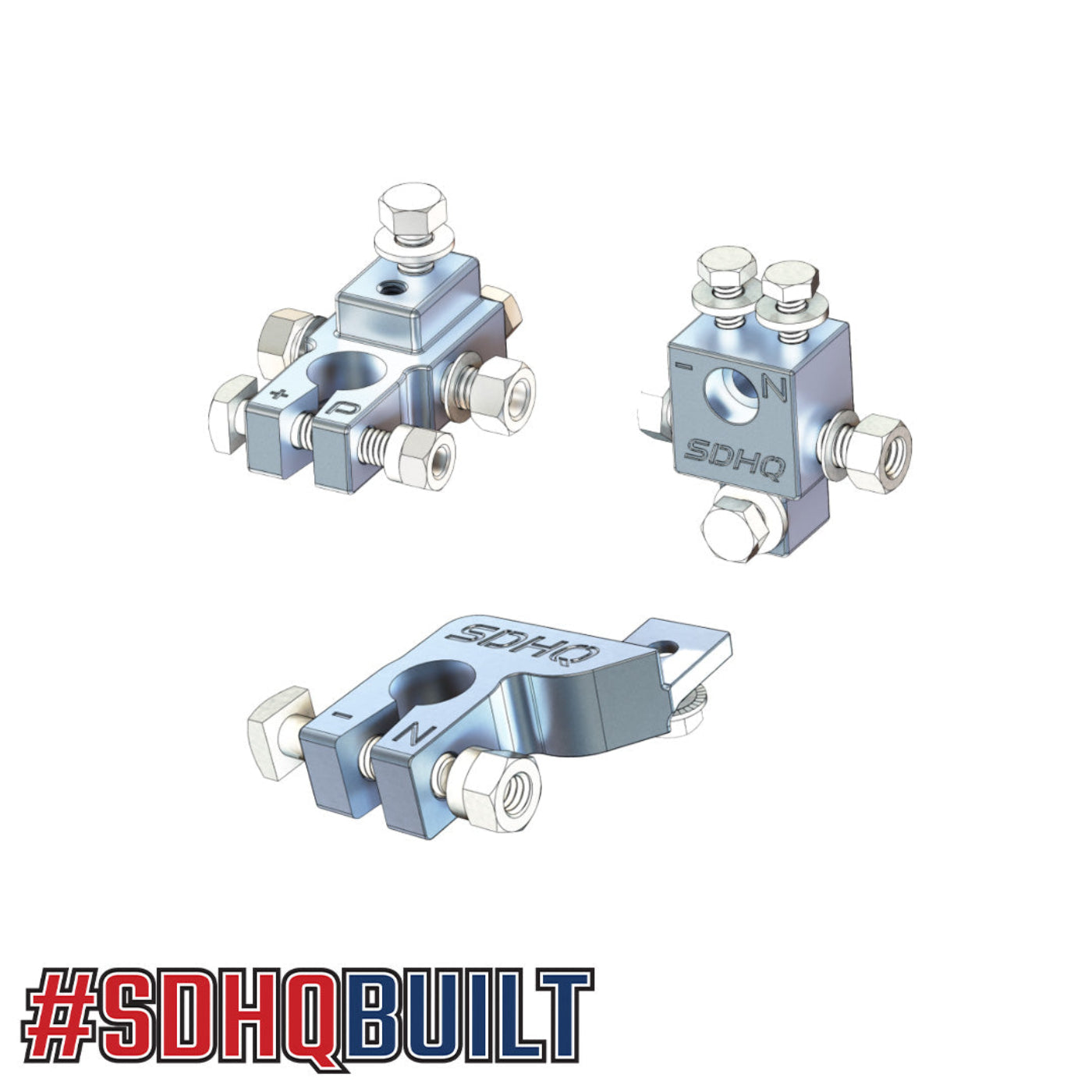 2018-2023 Jeep JL/JT (392 & 3.0L Eco Diesel) SDHQ Built Billet Battery Terminal Kit design 
