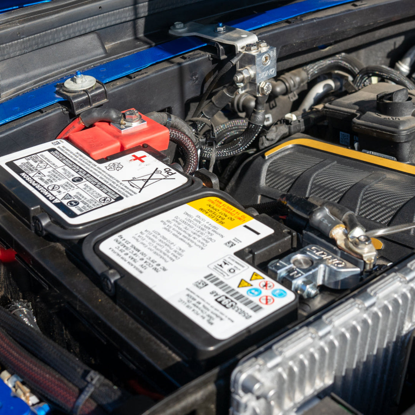 2018-2023 Jeep JL/JT (392 & 3.0L Eco Diesel) SDHQ Built Billet Battery Terminal Kit installed 