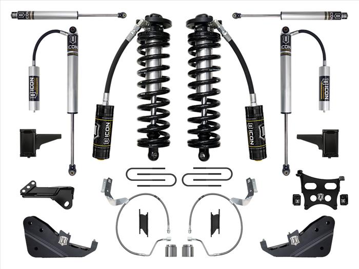 ICON 2023+ Ford F-250/F-350 Super Duty 4WD, 4-5.5" Lift, Stage 2 Coilover Conversion System