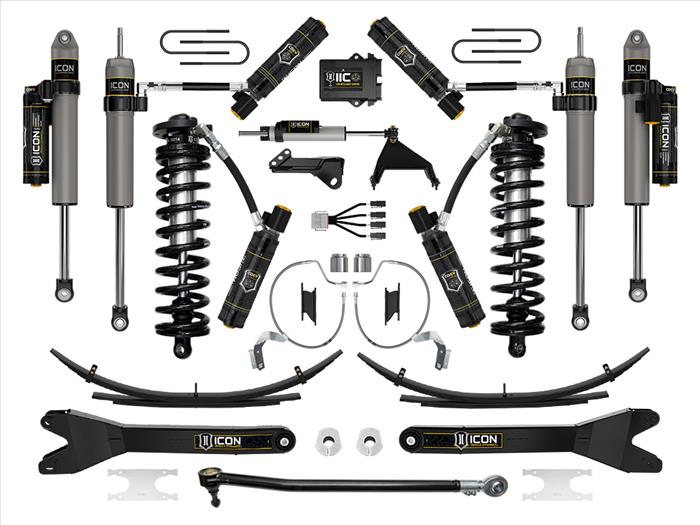 ICON 2023+ Ford F-250/F-350 Super Duty 4WD, 4-5.5" Lift, Stage 9 Coilover Conversion System w/ Radius Arms & Expansion Packs