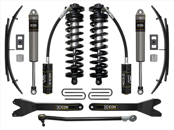 ICON 2023-2025 Ford F-250/F-350 Super Duty 4WD, 2.5-3" Lift, Stage 2 Coilover Conversion System w/ Radius Arms & Expansion Packs