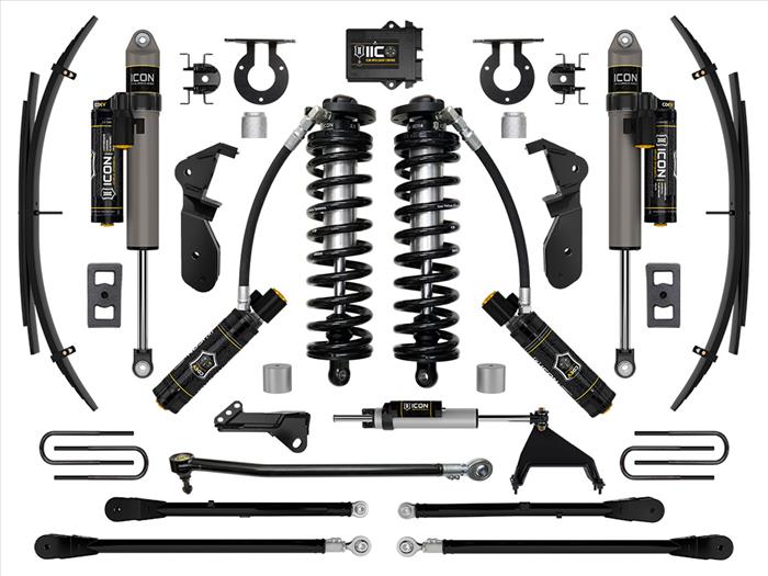 ICON 2023-2025 Ford F-250/F-350 Super Duty 4WD, 2.5-3" Lift, Stage 6 Coilover Conversion System with 4-Link and Expansion Packs