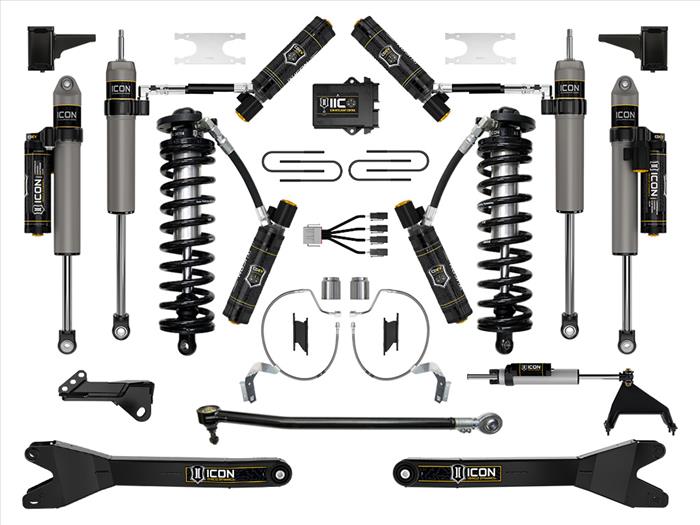 ICON 2023-2025 Ford F-250/F-350 Super Duty 4WD, 4-5.5" Lift, Stage 9 Coilover Conversion System w/ Radius Arms