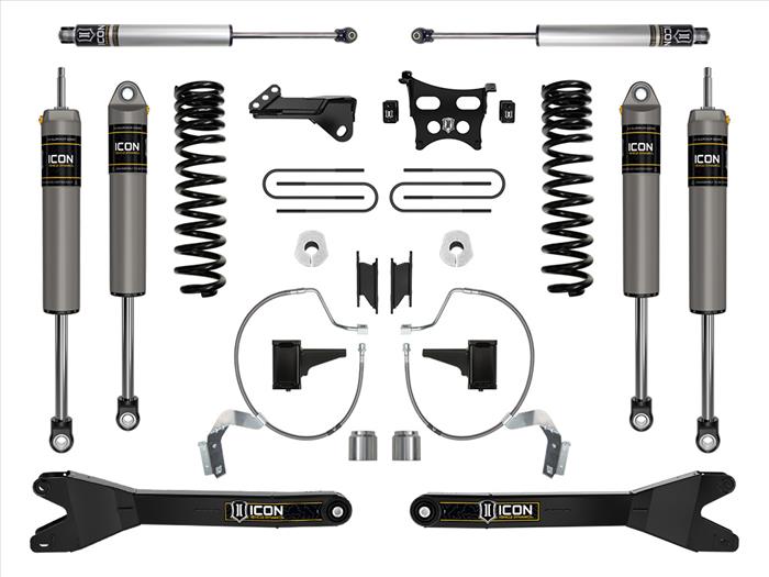 ICON 2023+ Ford F-250/F-350 Super Duty 4WD Gas, 4.5" Lift, Stage 3 Suspension System w/ Radius Arms