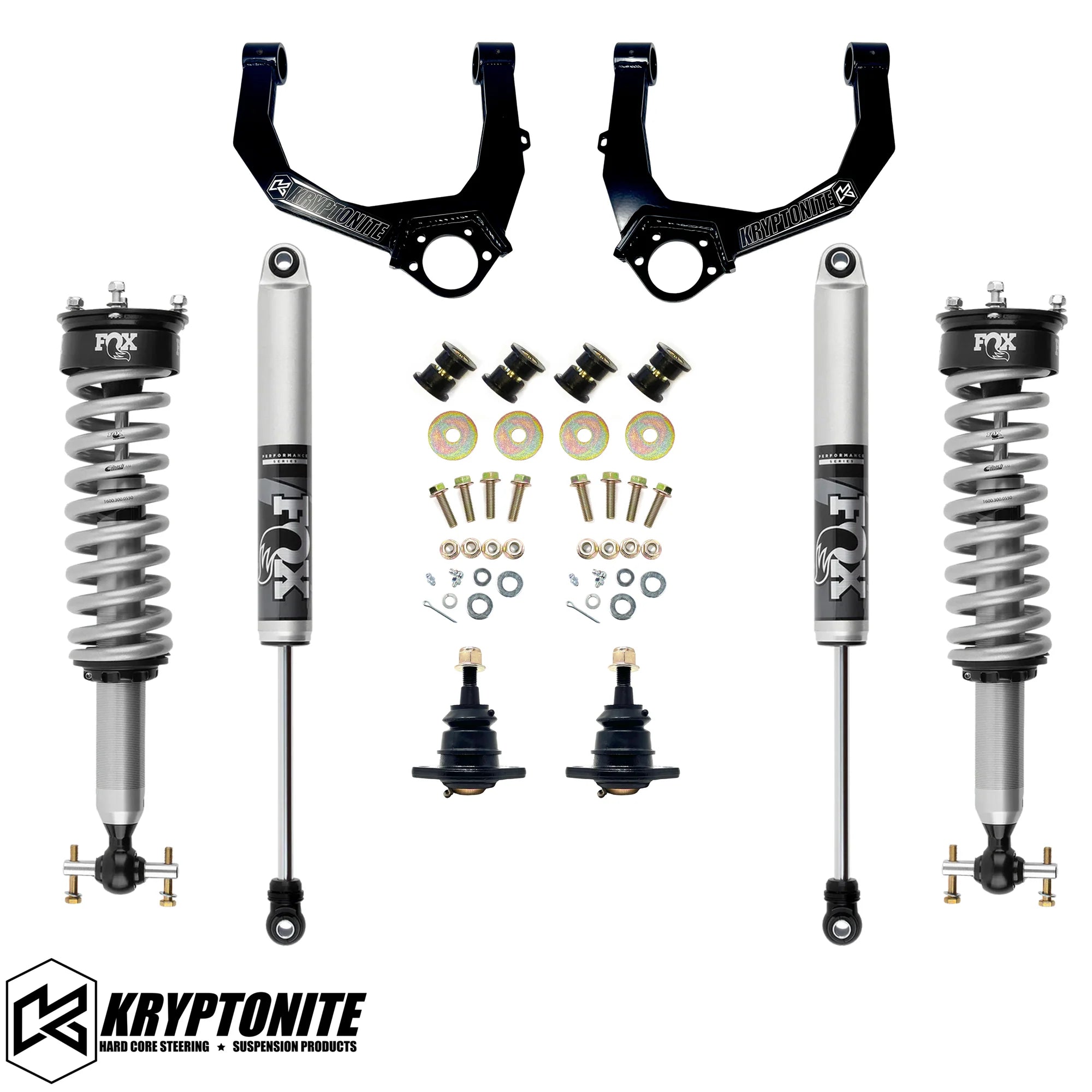KRYPTONITE STAGE 3 LEVELING KIT WITH FOX 2.0 SHOCKS 1/2 TON 6 LUG 2019+