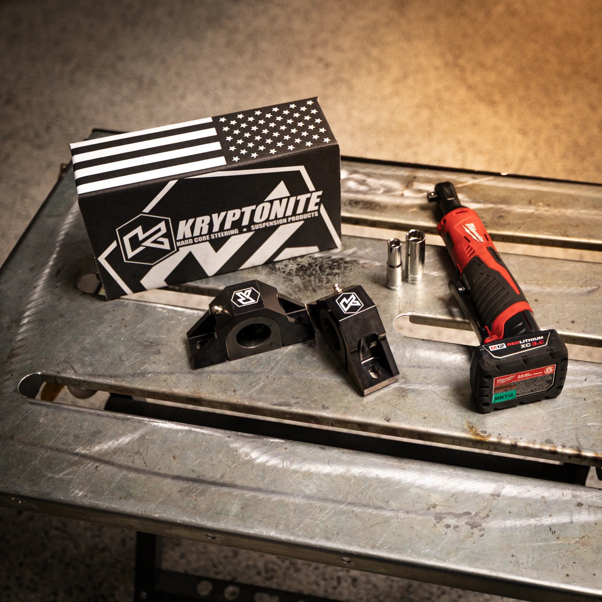 KRYPTONITE BILLET SWAY BAR BRACKET KIT FOR 2017+ FORD SUPER DUTY F-250/350/450/550