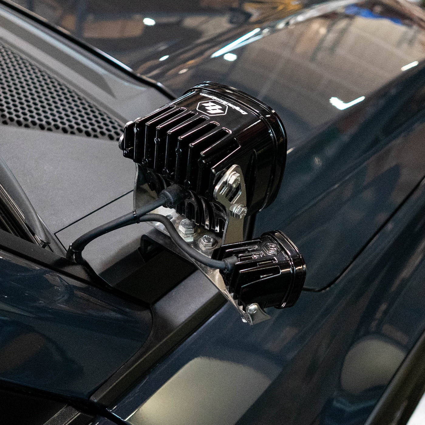 SDHQ Built '24-25 LC250 A-Pillar Light Mounts installed 