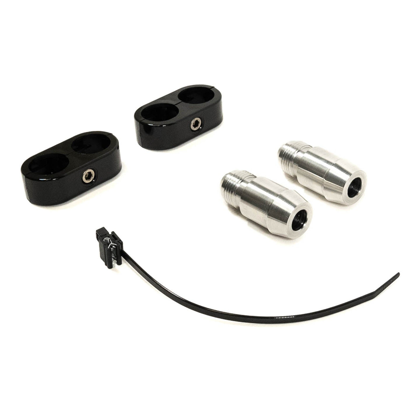 '08-21 Lexus LX570 SDHQ Built Secondary Air Pump Intake Relocation Kit display of included parts 