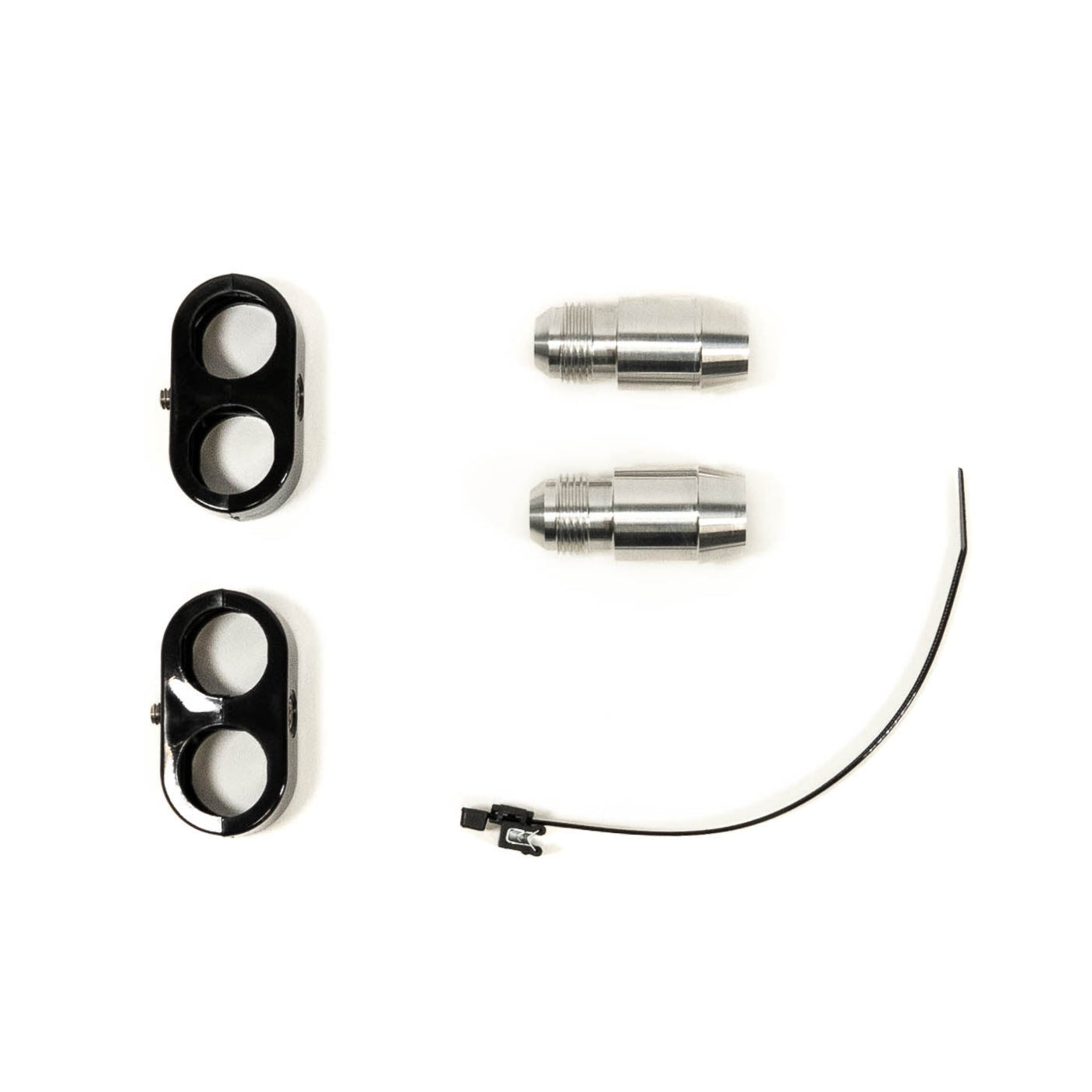 '08-21 Lexus LX570 SDHQ Built Secondary Air Pump Intake Relocation Kit display of included parts 