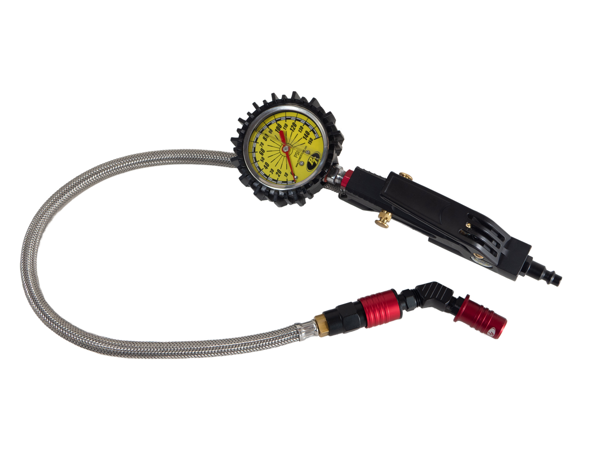Long Haul RED - 150 psi Liquid Analog Ventoso™ Modular Tire Inflator Gauge