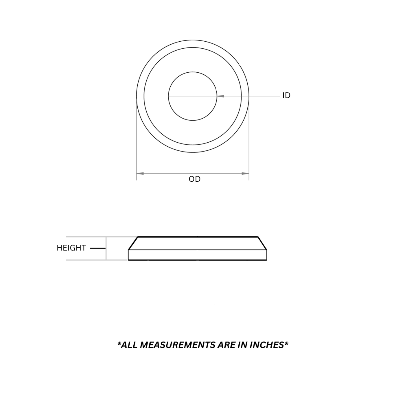 SDHQ Built Machined Weld Washers diagram