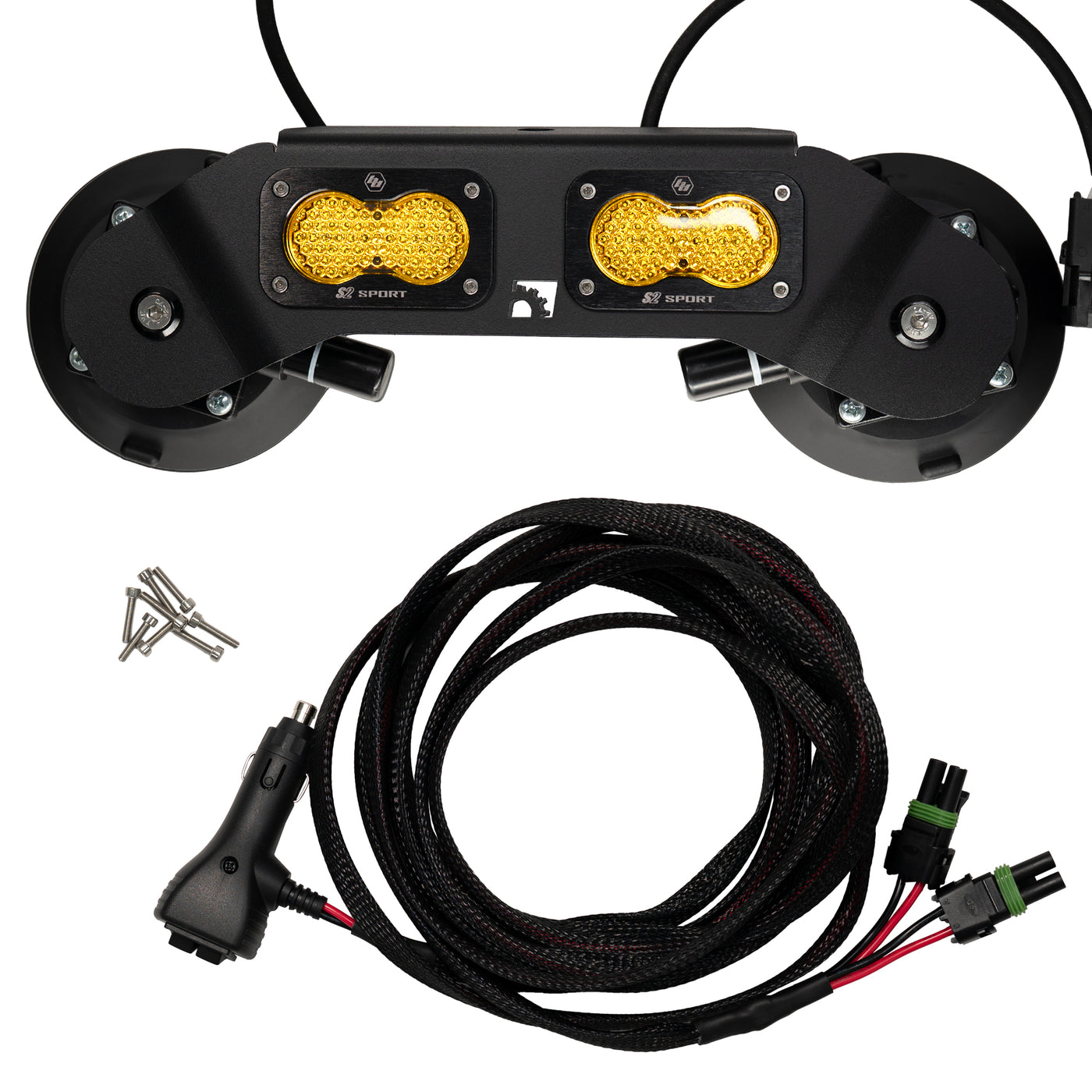 BUILTRIGHT | Universal Dual Chase Light Kit-Suction Mount