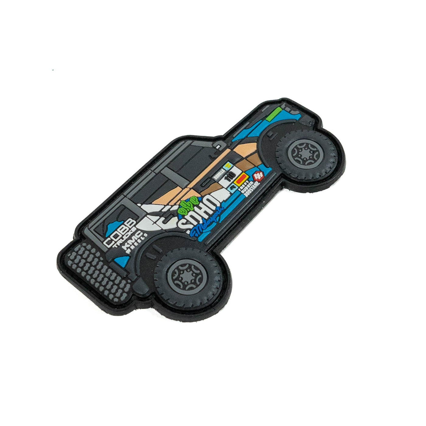 SDHQ Bronco Raptor Patch with Two SDHQ Motorsports Neon Sign Stickers