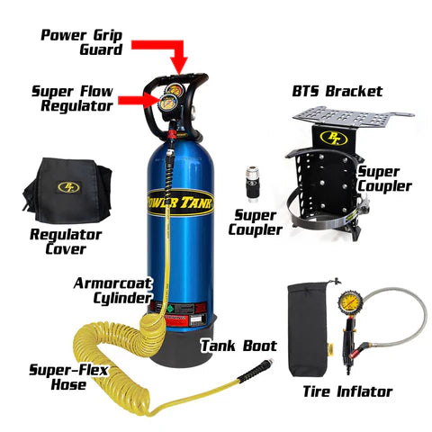 15 lb. BTS Edition Power Tank - Fits 4 Door Wranglers JKU & JLU | Candy Blue | XP400 Regulator