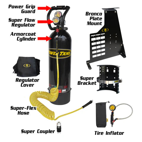 15 lb. 2 Door Bronco Edition Power Tank (6th Gen 2021+) | Gloss Black | HP250i Regulator