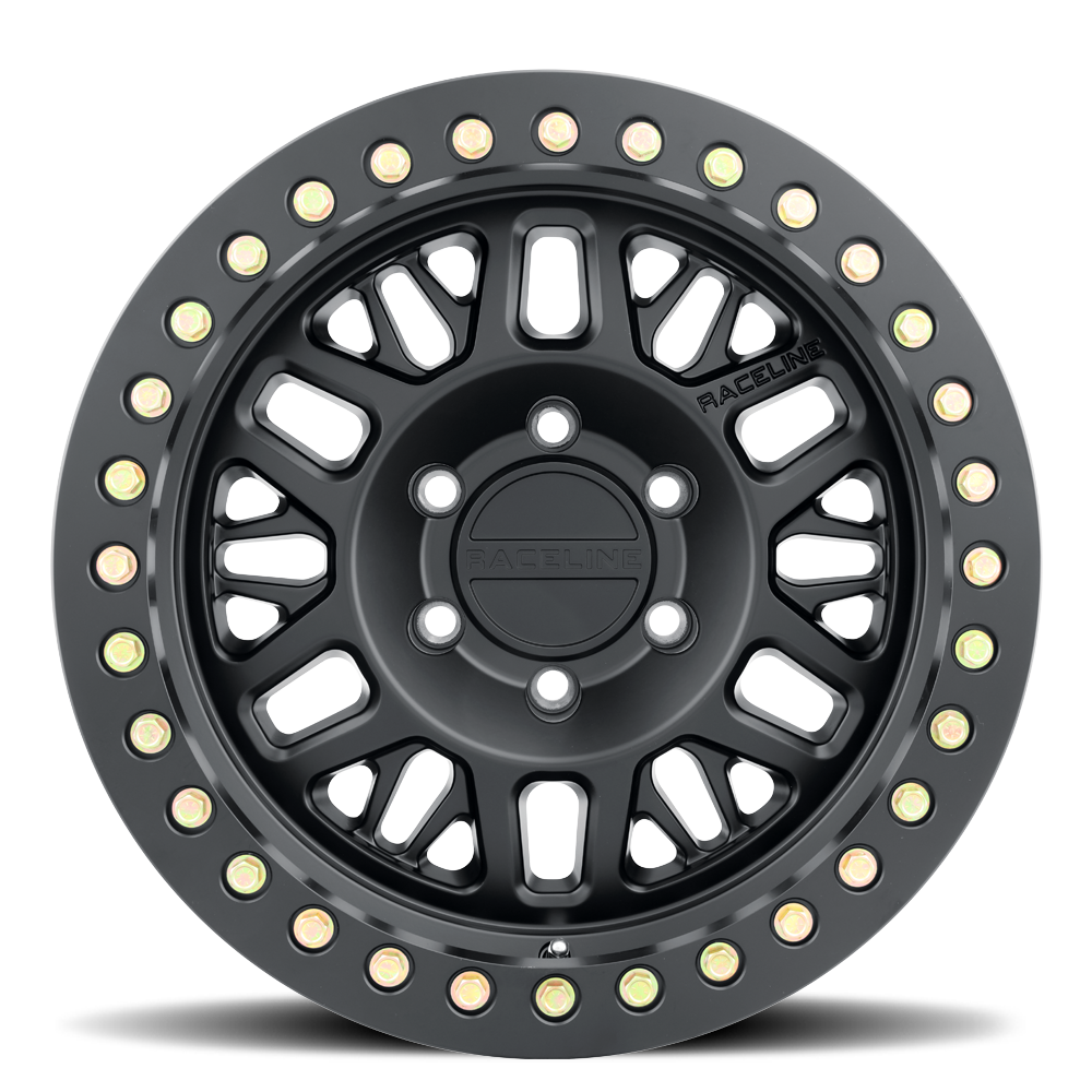 Raceline RT951B Ryno Cast Beadlock - Satin Black w/Black Beadlock Ring