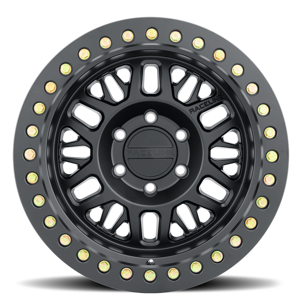 Raceline RT951B Ryno Cast Beadlock - Satin Black w/Black Beadlock Ring