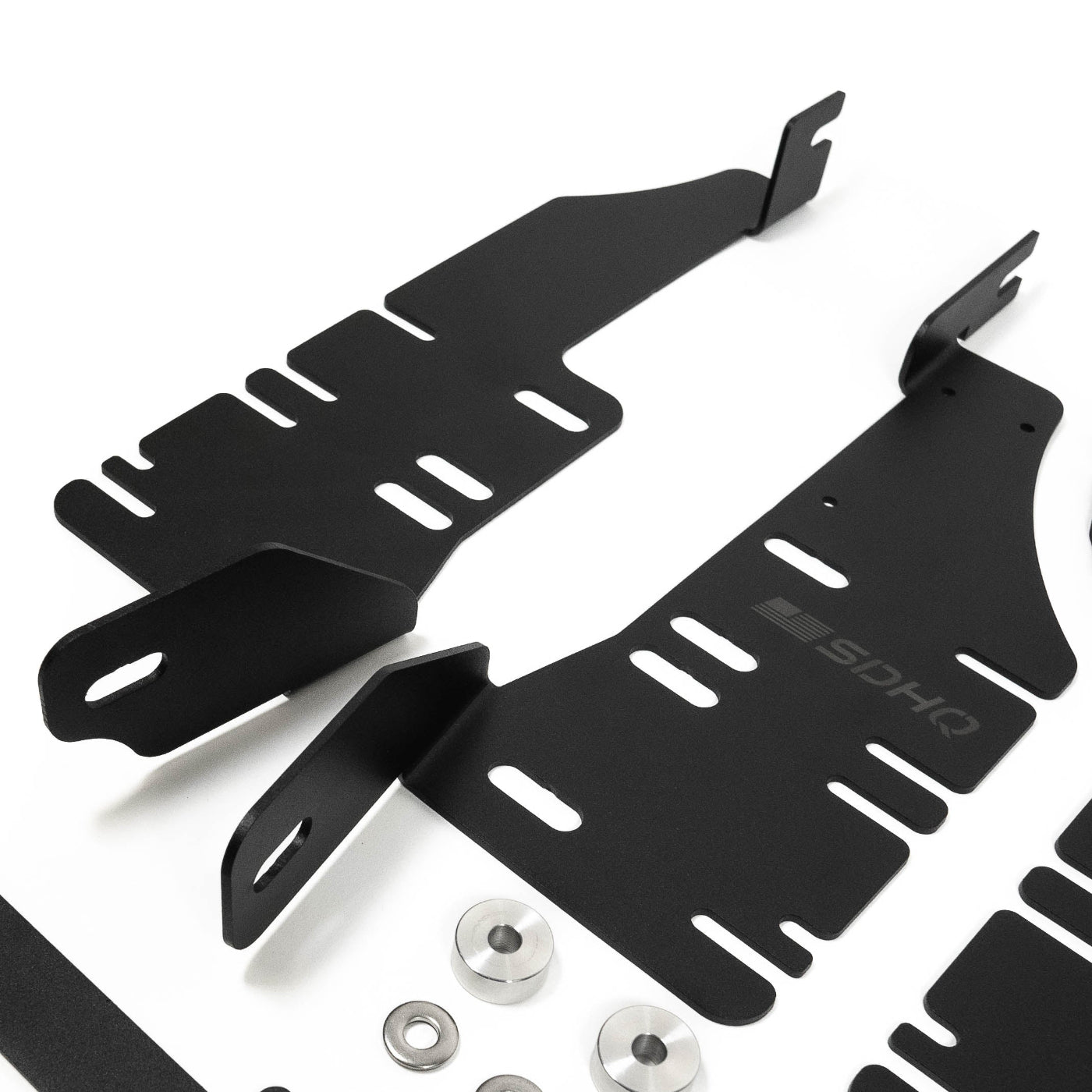 21-24 Ram 1500 TRX SDHQ Built Behind the Grille LED Light Bar Mount display of included parts and hardware - close-up 