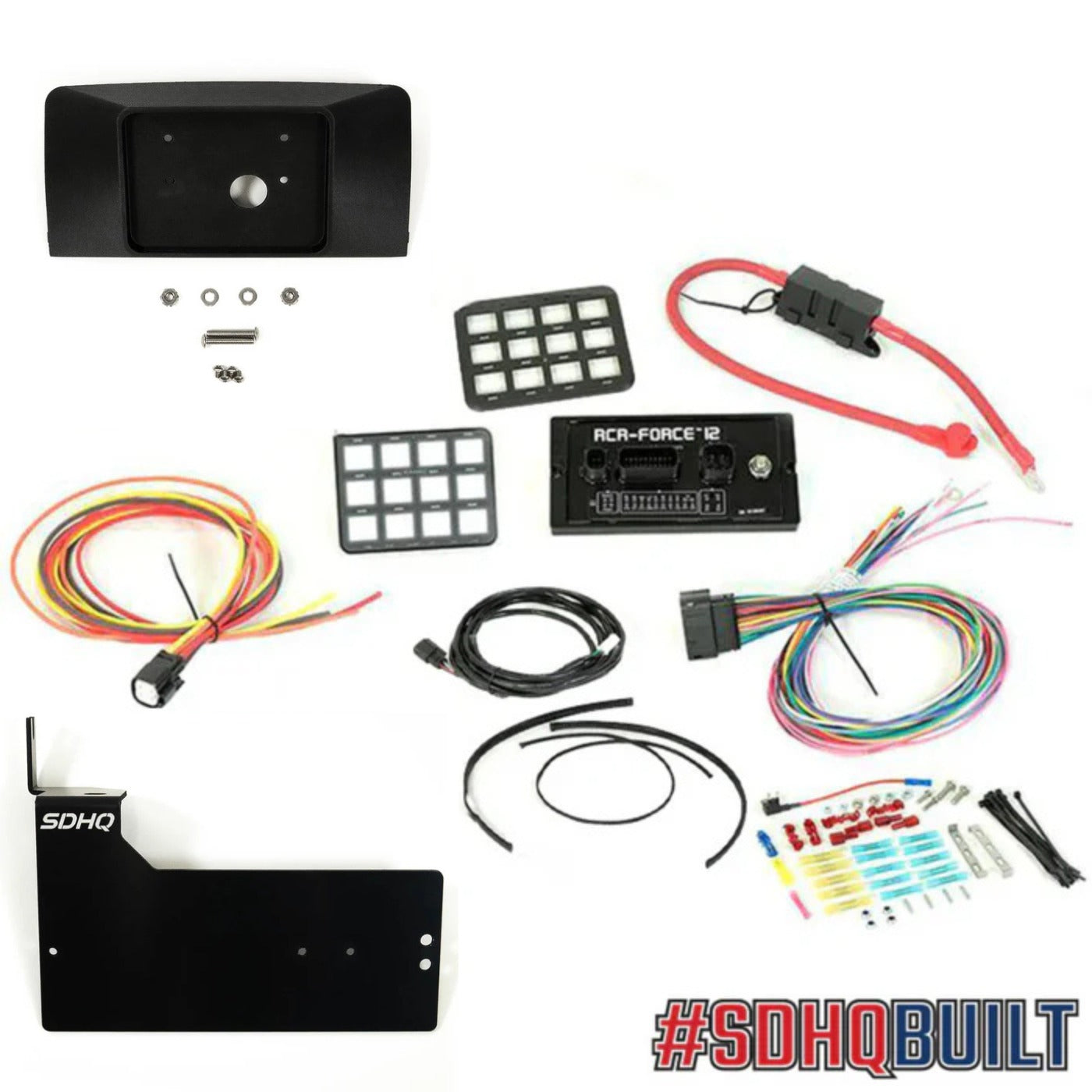 2019-2025 Ram 2500/3500 SDHQ Built Complete Switch Pros Mounting Kits display of included components