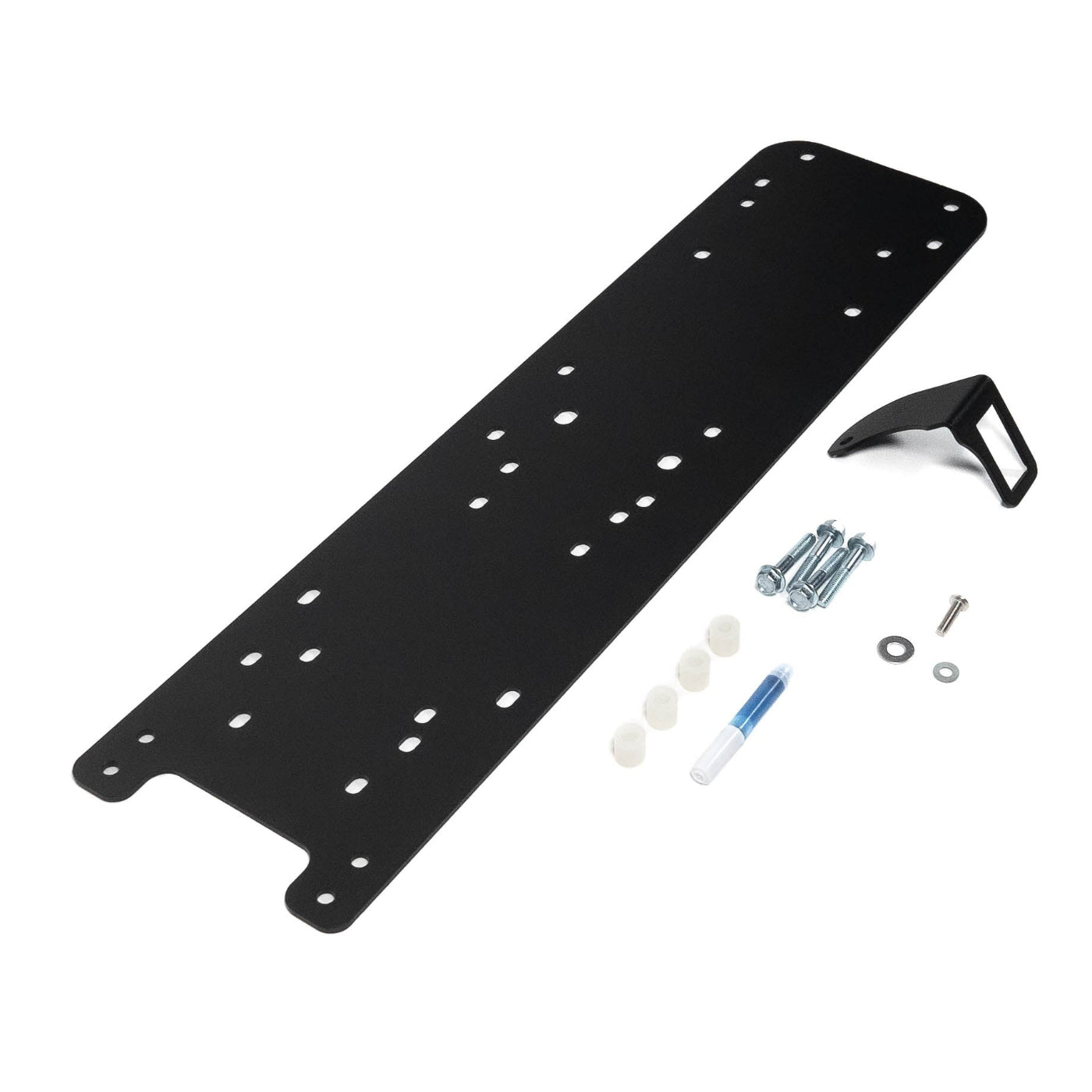 '13-24 Ram 2500/3500 RamBox Bedside Air Compressor Mount display of included parts and hardware 