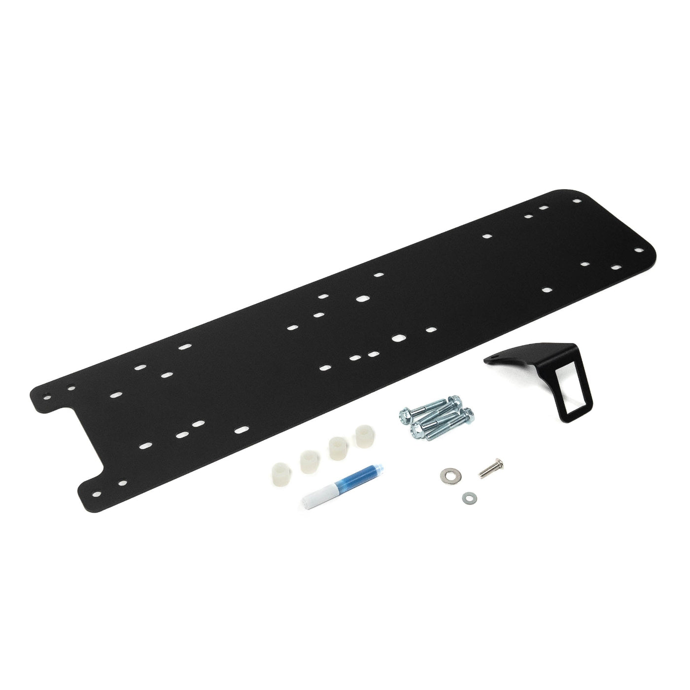 '13-24 Ram 2500/3500 RamBox Bedside Air Compressor Mount display of included parts and hardware 