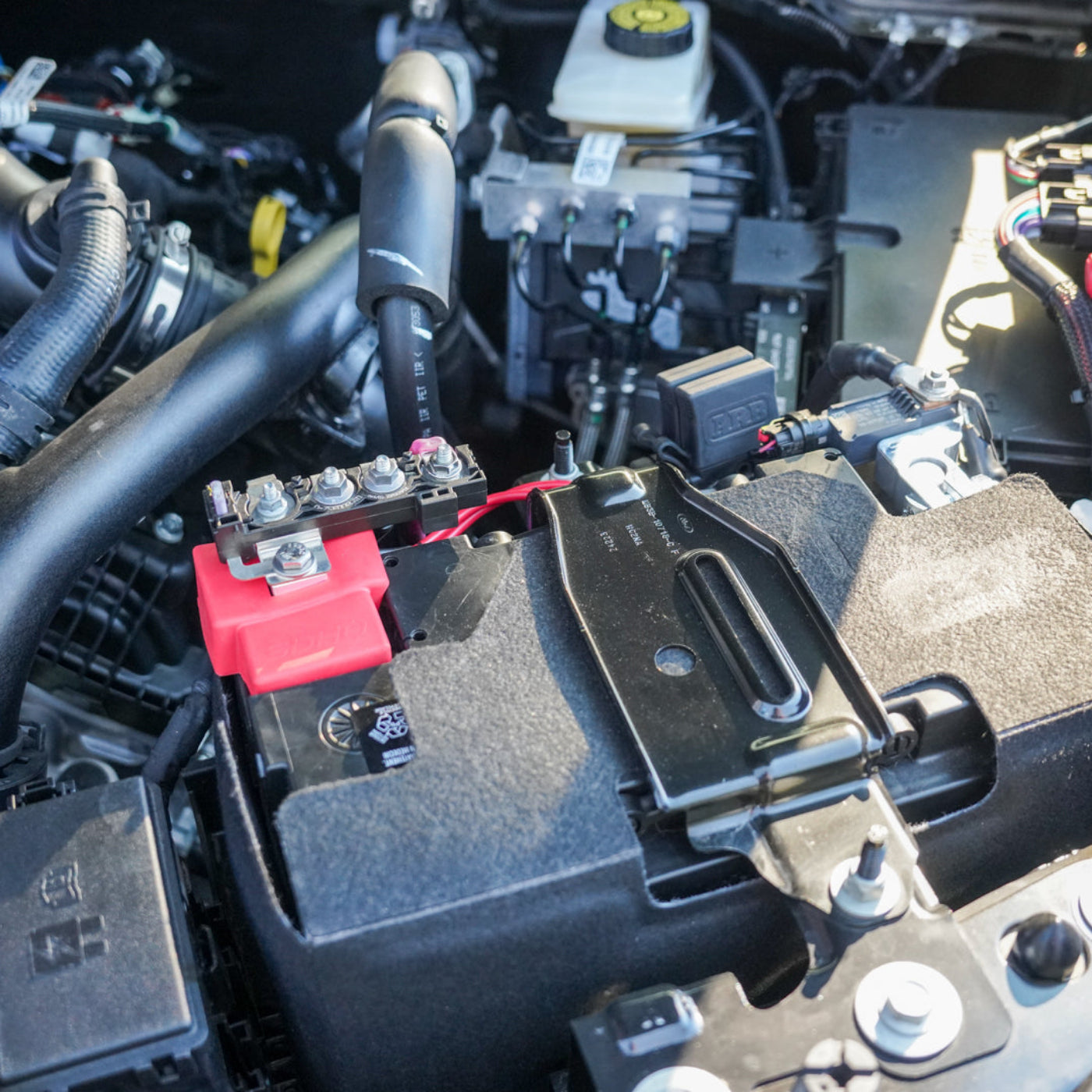 '24 Ford Ranger/Ranger Raptor Billet Battery Terminal Upgrade Kit installed 