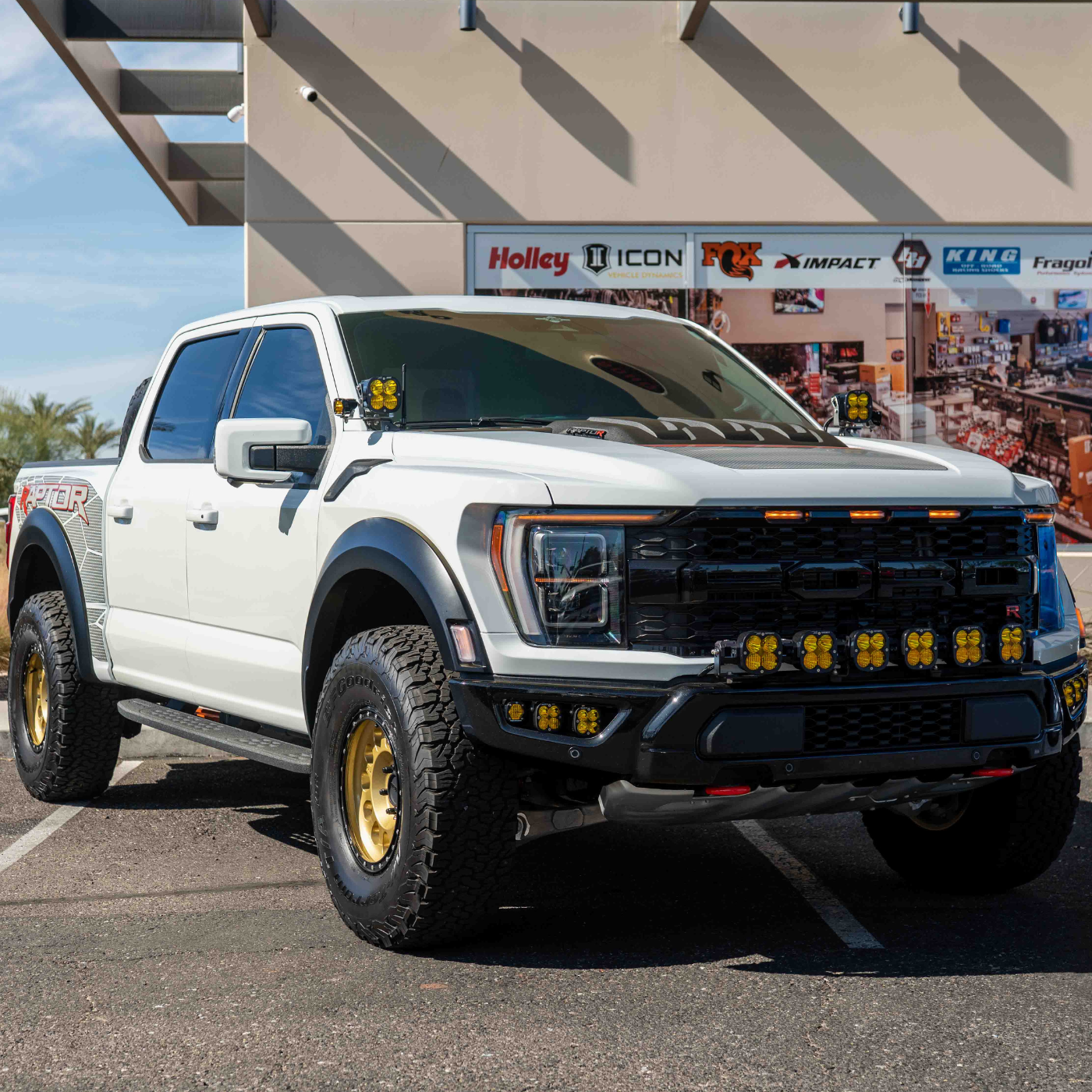 '21-25 Ford Raptor SDHQ Built A-Pillar Light Mounts installed