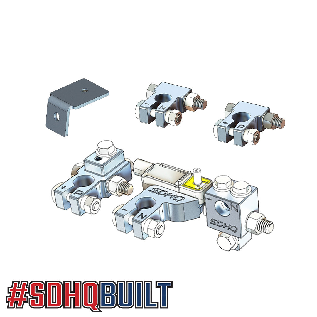 2023-2024 Ford F250/F350 Billet Dual Battery Terminal Upgrade Kit
