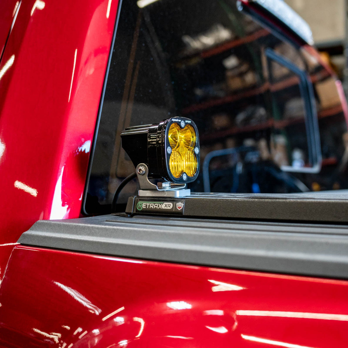 SDHQ Built Billet Bed Rail Chase Light Mount installed 