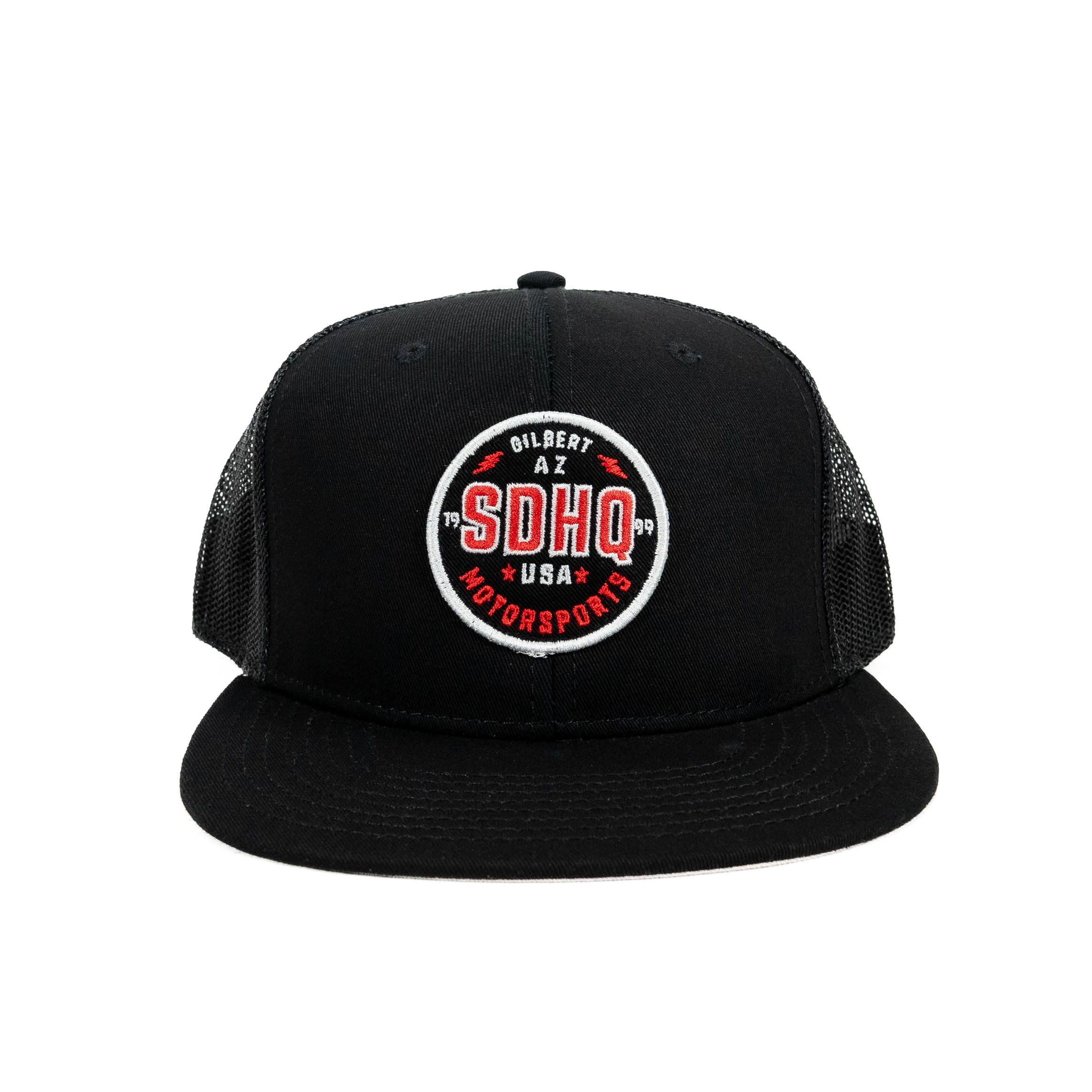 SDHQ Motorsports Black Trucker Style Snapback Hat