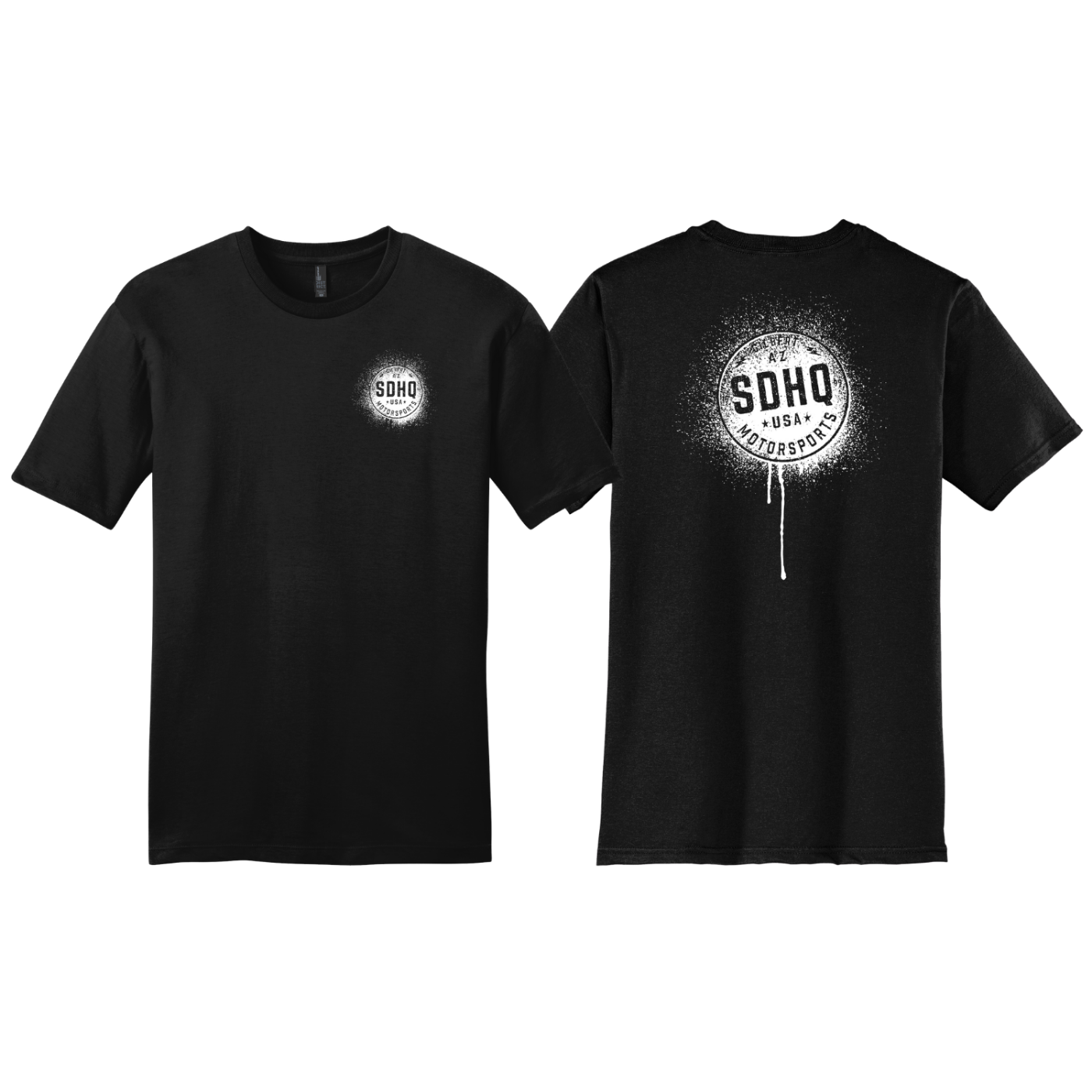 SDHQ Motorsports Splatter T-Shirt (White Logo)