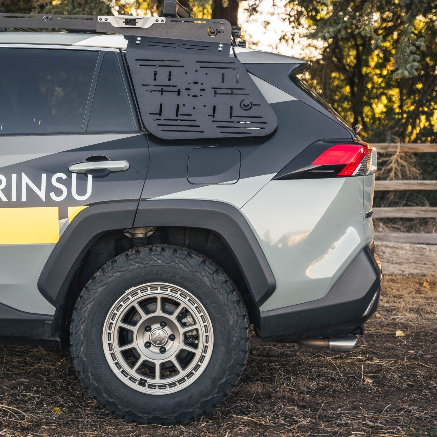 Rav4 Prinsu Rear Window Accessory Panel  Display on vehicle 