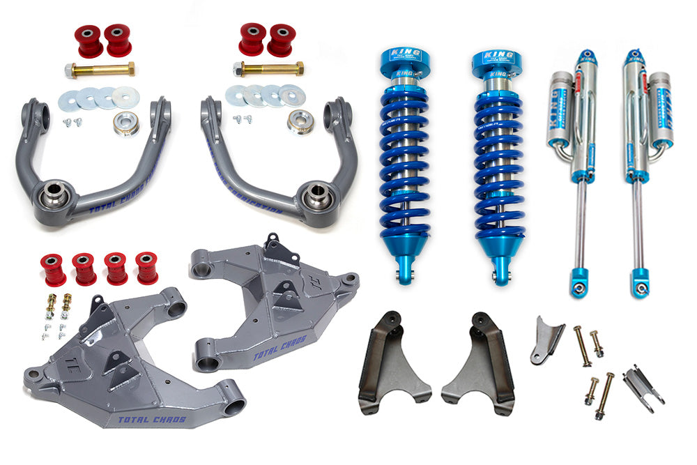 MID TRAVEL LIFT KIT W/ FRONT 2.5 INCH DIAMETER ADJUSTABLE KING SHOCKS & REAR 2.0 BYPASS KING SHOCKS- 1ST GEN TACOMA
