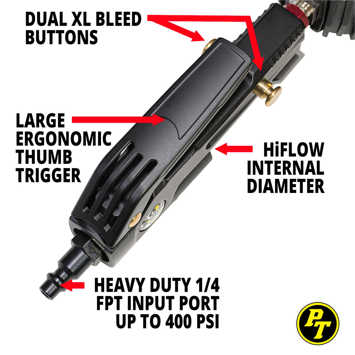 RACER RED - 100 psi Precision Digital Ventoso™ Modular Tire Inflator Gauge