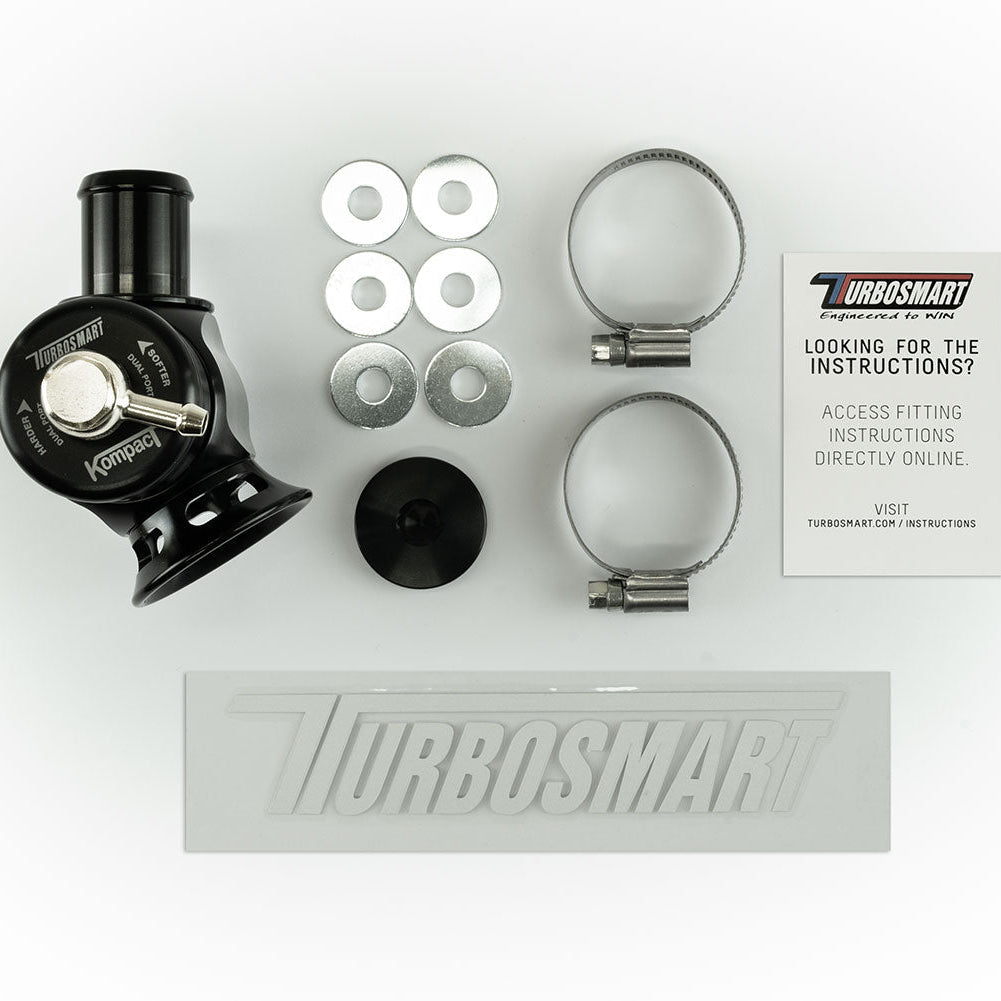 Kompact Dual Port Blow Off Valve suit 25mm Inlet Fitting Front View