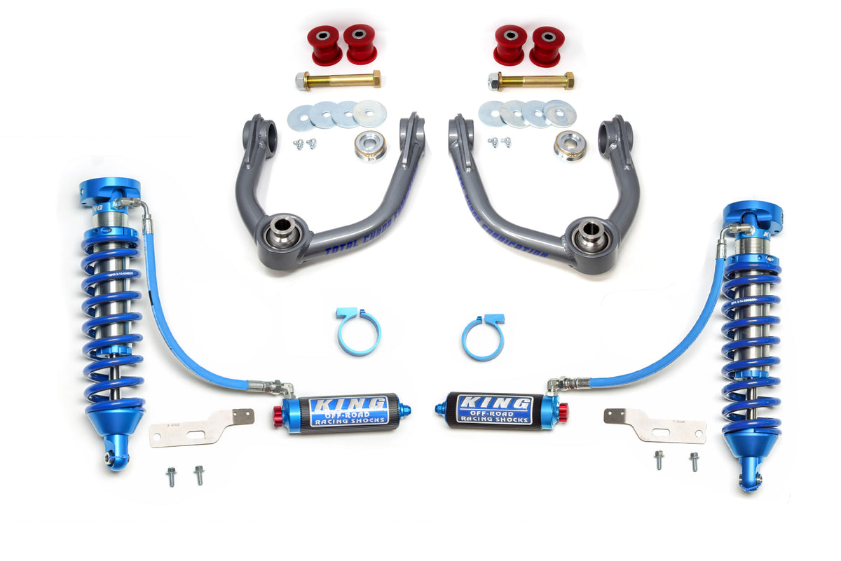 UCA W/ ADJUSTABLE COILOVER 2.5 INCH DIAMETER SHOCKS W/ COMPRESSION ADJUSTERS - 1ST GEN TUNDRA