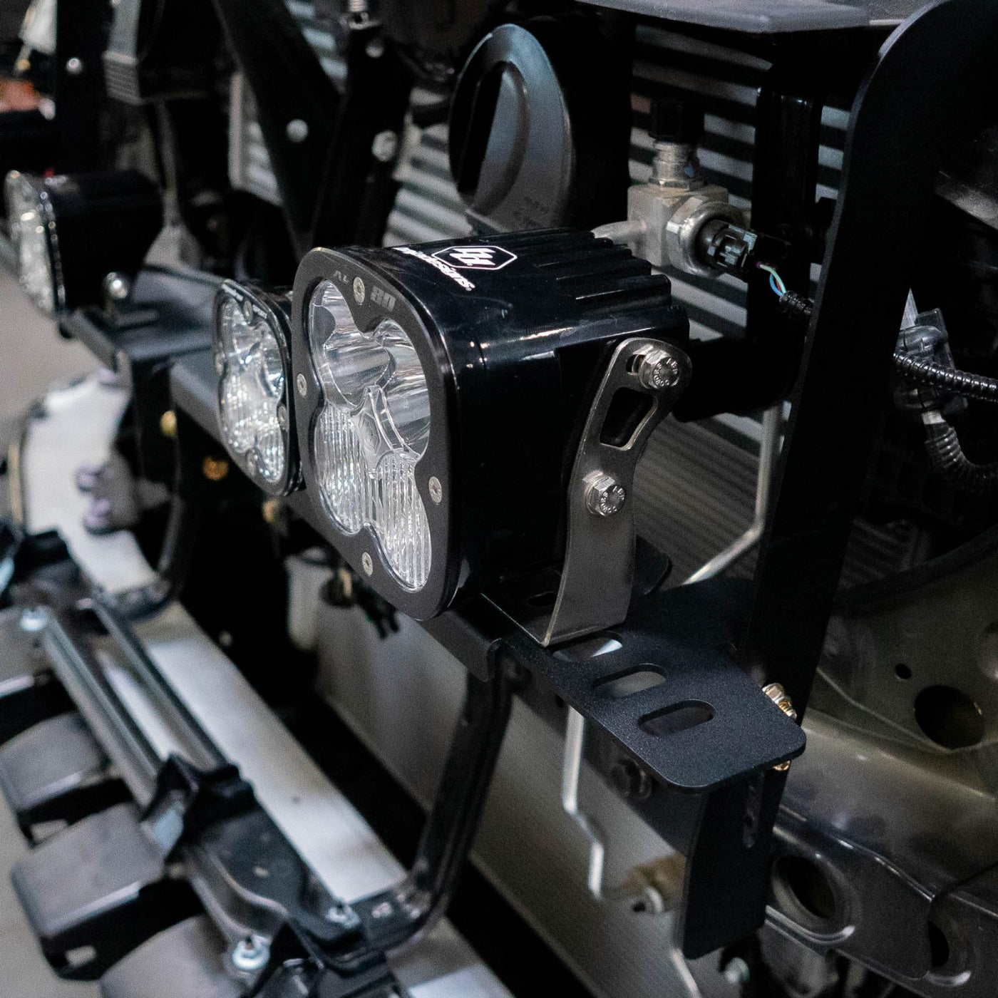 SDHQ Built '24-25 Tacoma Behind The Grille Pod Light Mounting Kit installed 