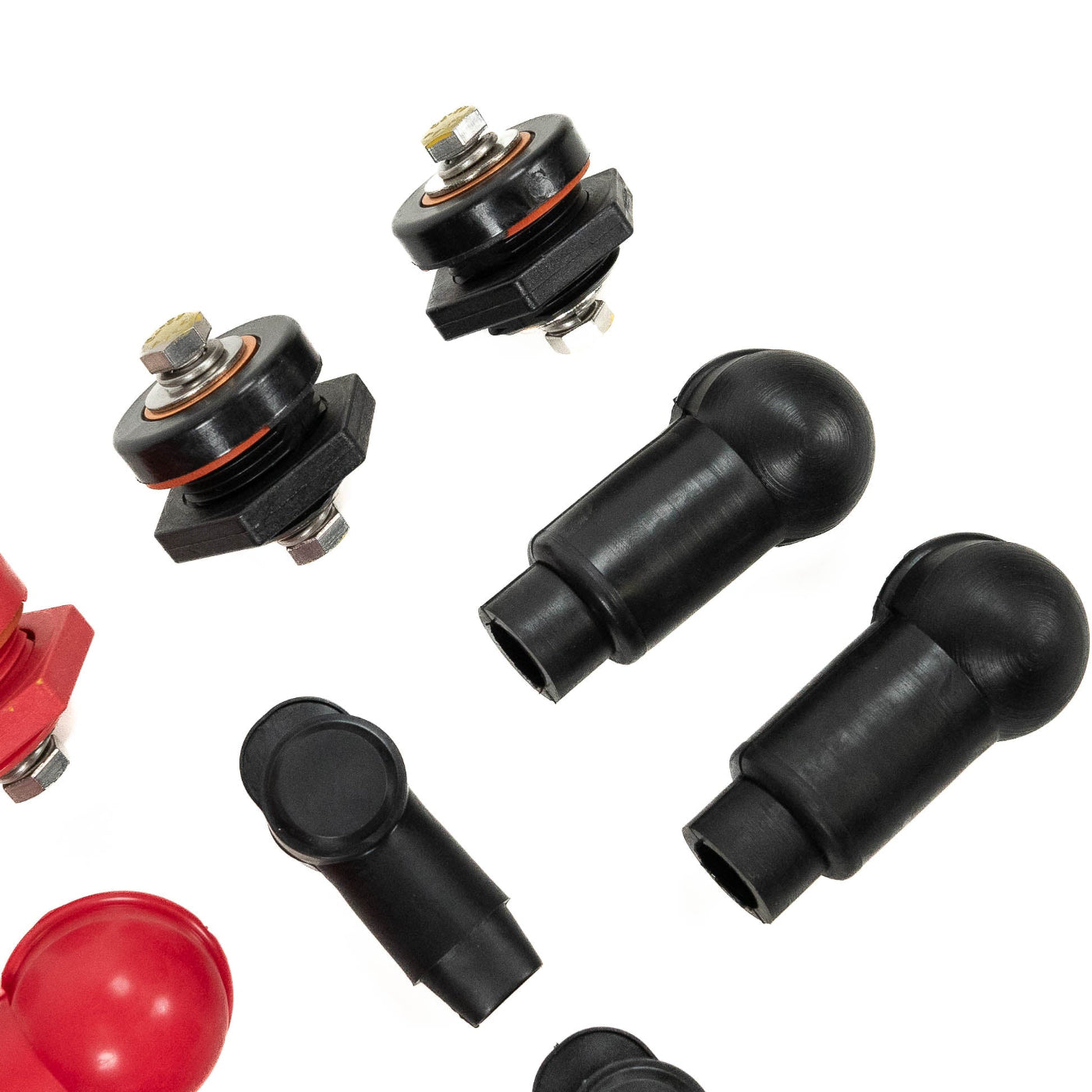 SDHQ Built 2024+ Tacoma Terminal Hardware Kit for Power Solution Kit display of included parts - close-up 