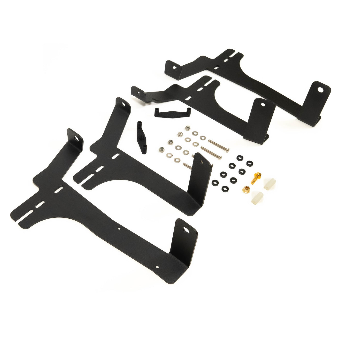 '24 Tacoma SR/SR5 Behind the Grille Light Mounting Kit display of included parts and hardware 